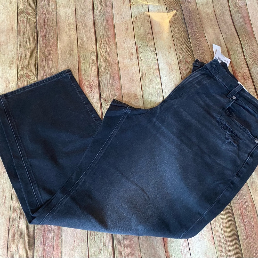 American Eagle NWT Curvy Straight Stretch Jeans | Black | Size 20 (35W)